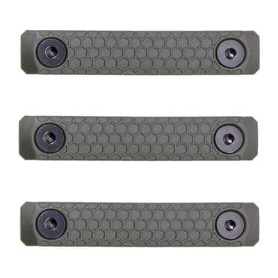 Slate Grip M-Lok Panels - Slate Grip M-Lok Panels 2-Slot Od Green 3-Pack