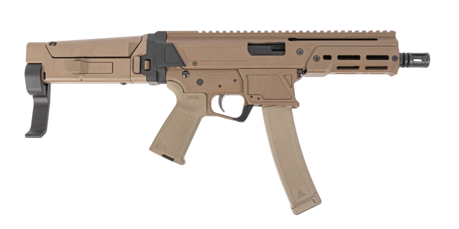 PSA JAKL 6.5" 9mm Pistol, FDE w/ F5 Brace
