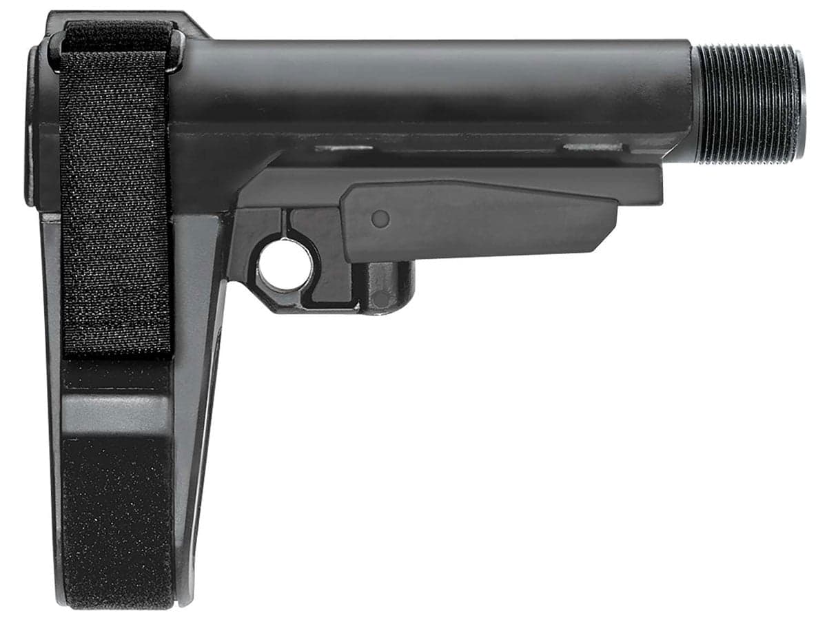 SB Tactical SBA3 5 Position Adjustable Arm Brace Buffer Tube Not Included, Black - SBA3X-01-SB