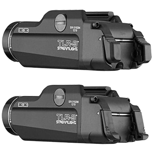 Streamlight TLR-9 Flex 1000 lm LED Tactical Weather-Resistant Weapon Light w/ Ambidextrous Rear Switch Options, Black - 69464